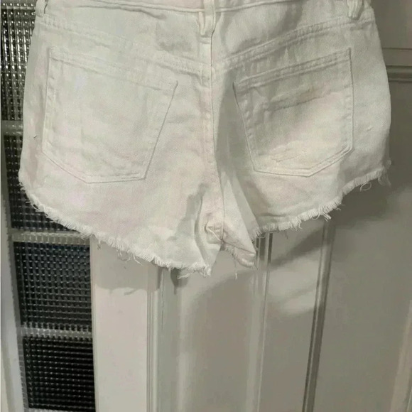 Free People women’s white denim cut off shorts size 26 NEW with tags - Picture 4 of 9